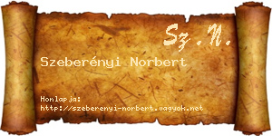Szeberényi Norbert névjegykártya